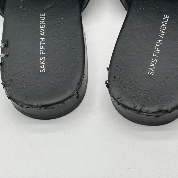 Saks Fifth Avenue Rudy Metal Spikes Slip on mule loafers shoes size 11.5 - Picture 7 of 13